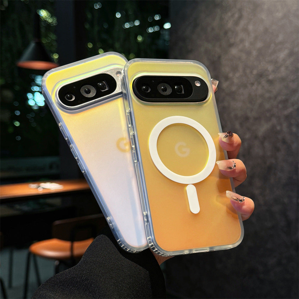 Applicable Google10Phone Case Google9pro Terminator9roXL Glitter Magnetic Transparent Case Cross-Border Protection