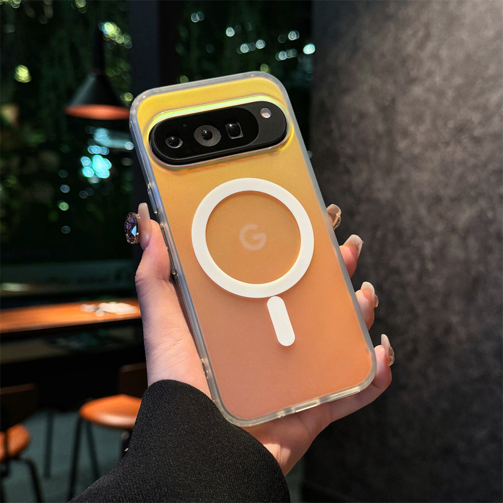 Applicable Google10Phone Case Google9pro Terminator9roXL Glitter Magnetic Transparent Case Cross-Border Protection