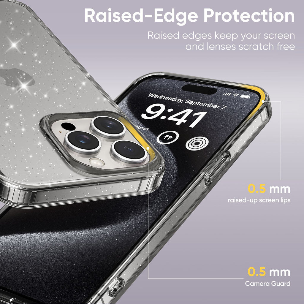 Apple17Phone case iPhone15Pro Magnetic case compatible with starry sky glitter16Protective Case Anti-Scratch Self-Repairing