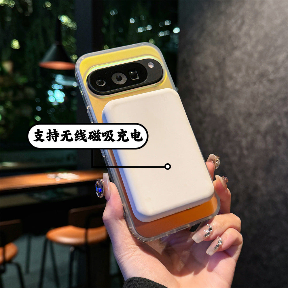 Applicable Google10Phone Case Google9pro Terminator9roXL Glitter Magnetic Transparent Case Cross-Border Protection